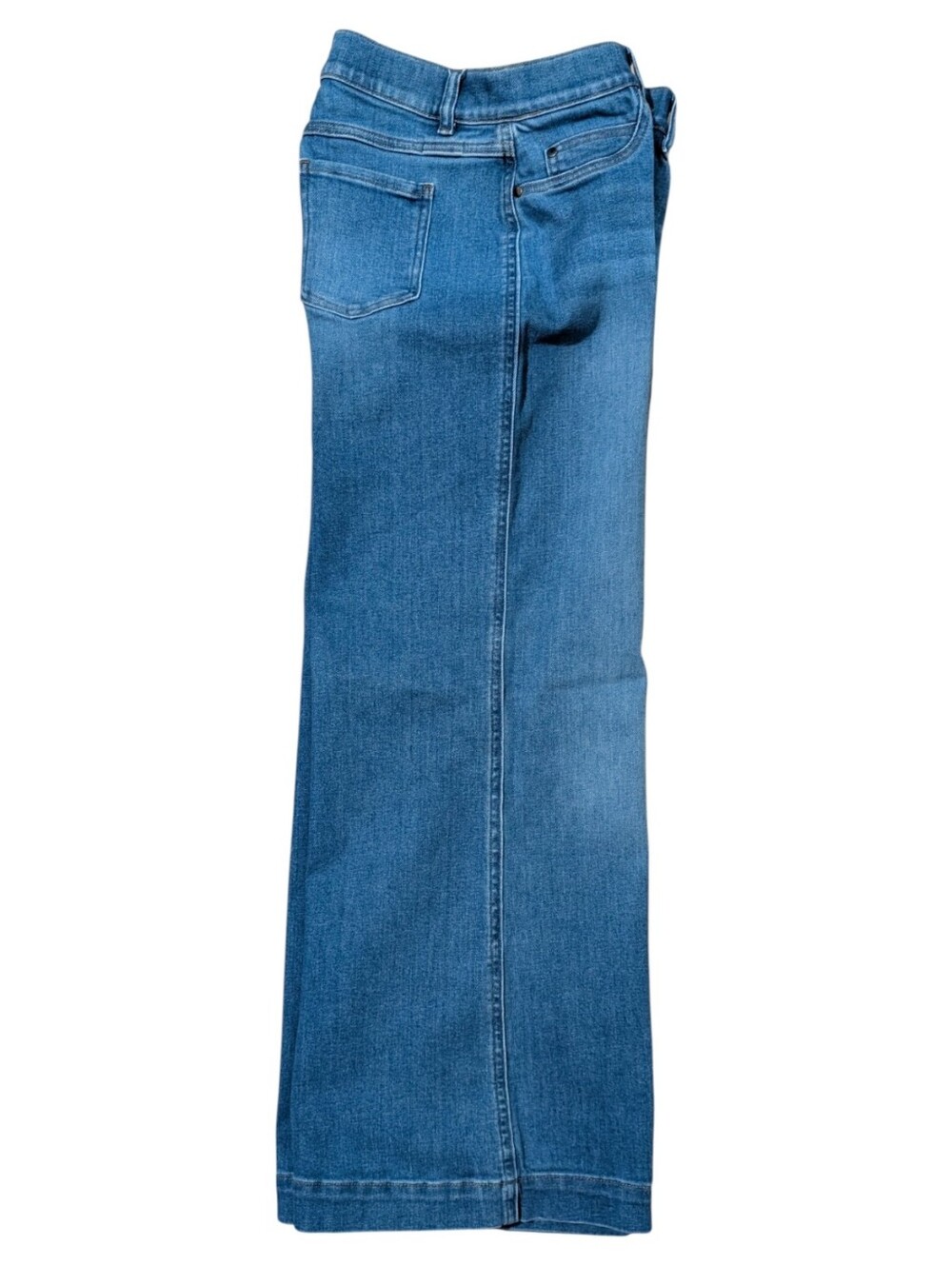 Spanx Light Wash Wide Leg Pull-On Denim Jeans Size Medium - Picture 4 of 7